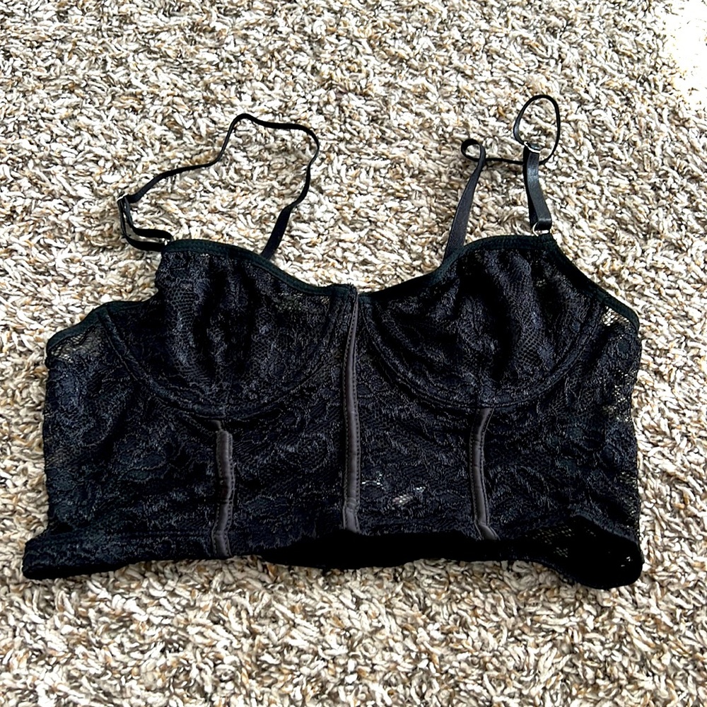 Black lace bralette